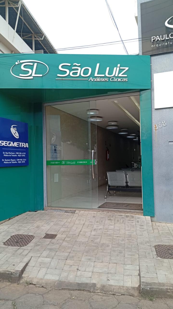 Fachada da unidade Pains do Laboratório São Luiz em Pains